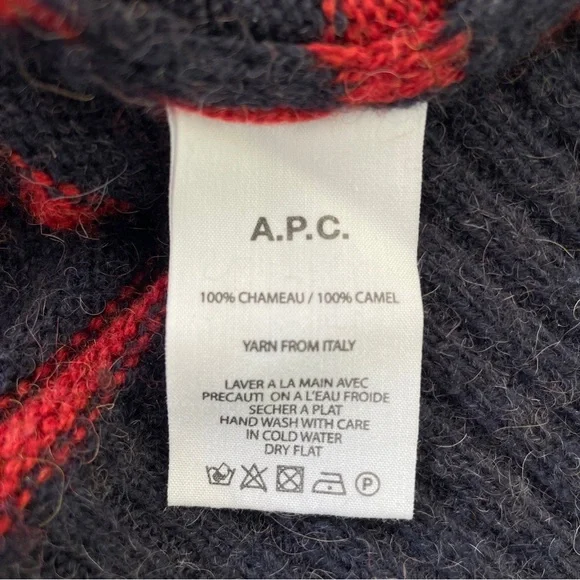 APC Men’s Camel Yarn Striped Sweater